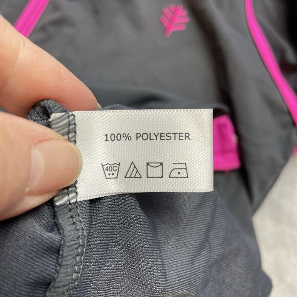 Coolibar UPF 50+ Water Jacket Womens S Gray Pink Full Zip Long Sleeve Swim Beach - Picture 4 of 8